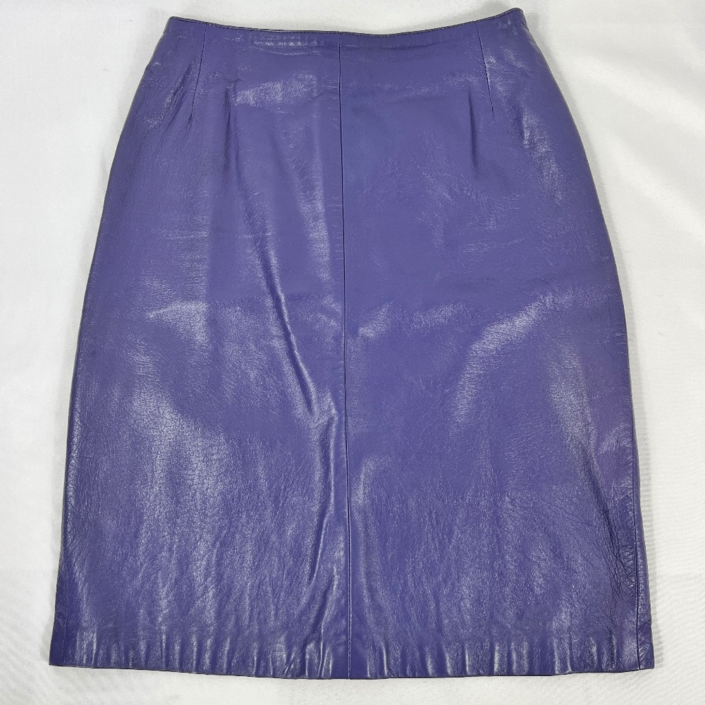 Vintage Purple DEMIR Women's Turkish Leather Size 8 Skirt